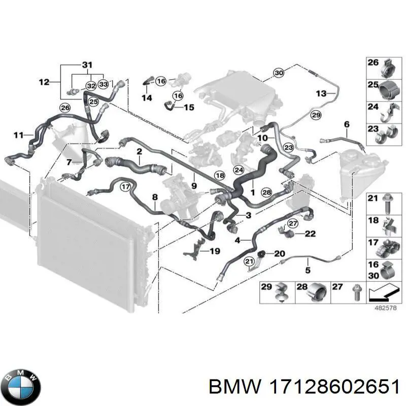 Купить 17128602651 BMW 
