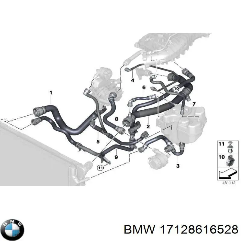 Шланг радиатора охлаждения BMW 8616528 цена, от 74.30 USD