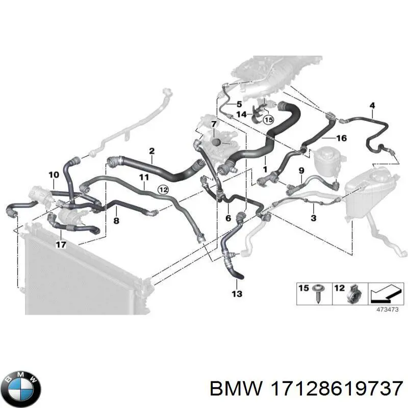  BMW 17128619737 цена, от 19.00 USD