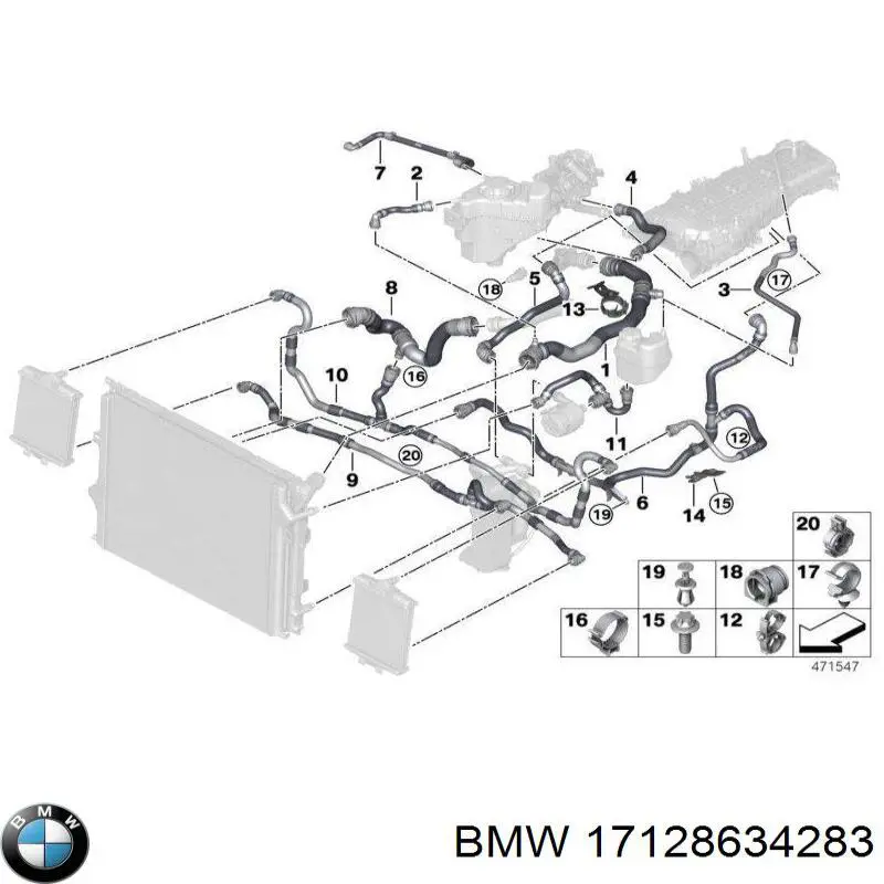  BMW 17128634283 цена, от 7815.15 UAH