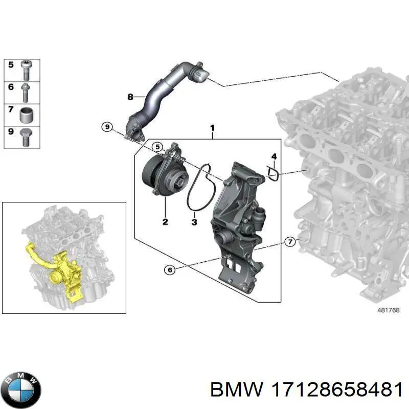 Шланг радиатора, нижний BMW 17128658481 цена, от 63.35 USD