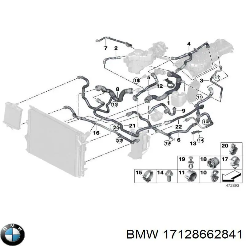  BMW 17128662841 цена, от 100.45 USD