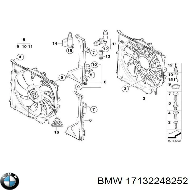 17132248252 BMW braçadeira do silenciador traseira