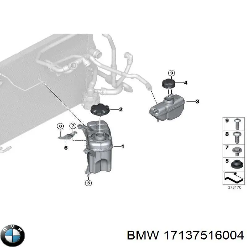 Крышка расширительного бачка 17137516004 BMW