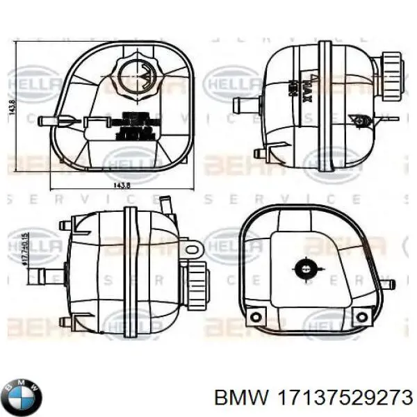 17137529273 BMW Расширительный бачок охлаждения