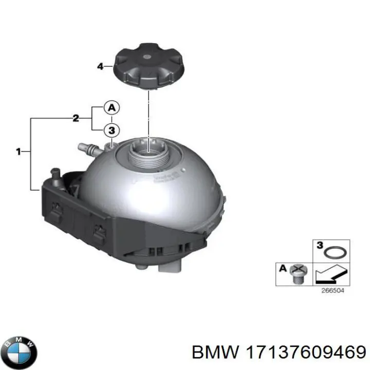 17137609469 BMW tanque de expansão do sistema de esfriamento
