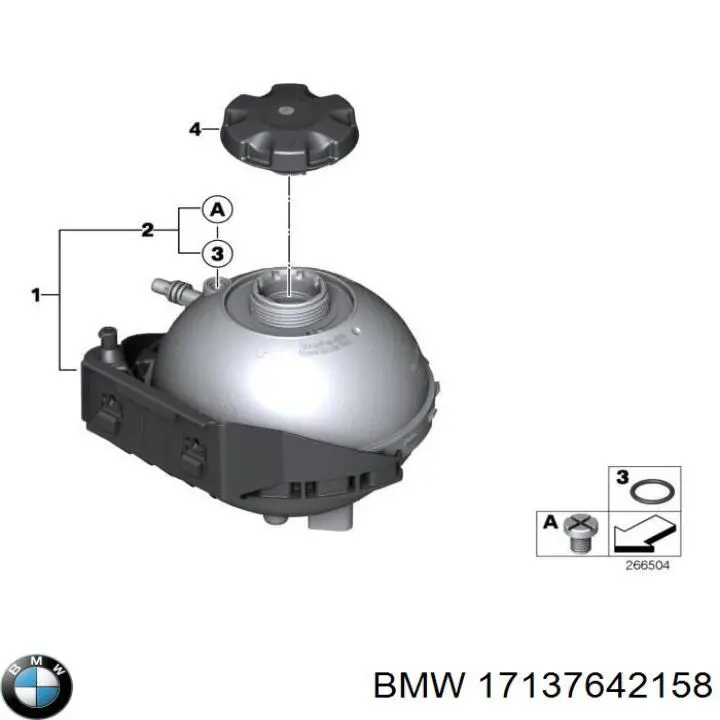 Купить 17137642158 BMW Водяной бачок системы охлаждения