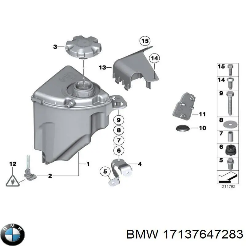 Botella de refrigeración 17137647283 BMW