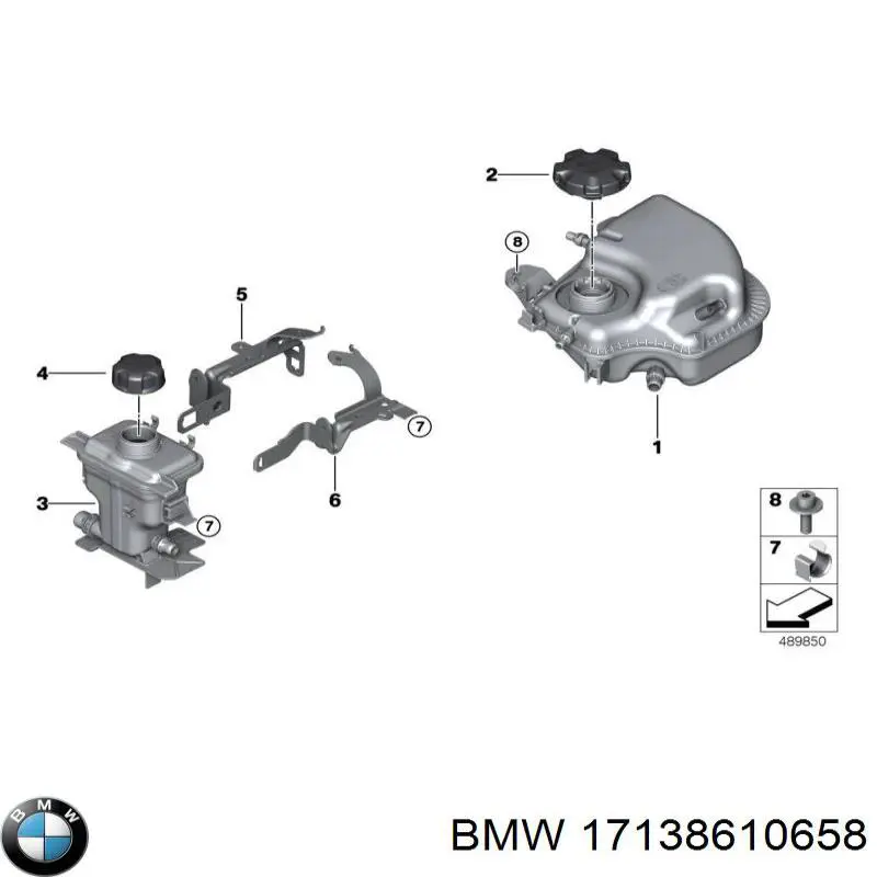 Botella de refrigeración 17138610658 BMW