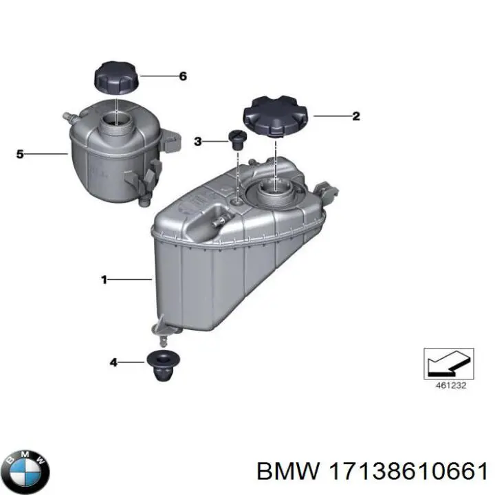Tanque de expansão do sistema de esfriamento para BMW X6 (G06, F96)