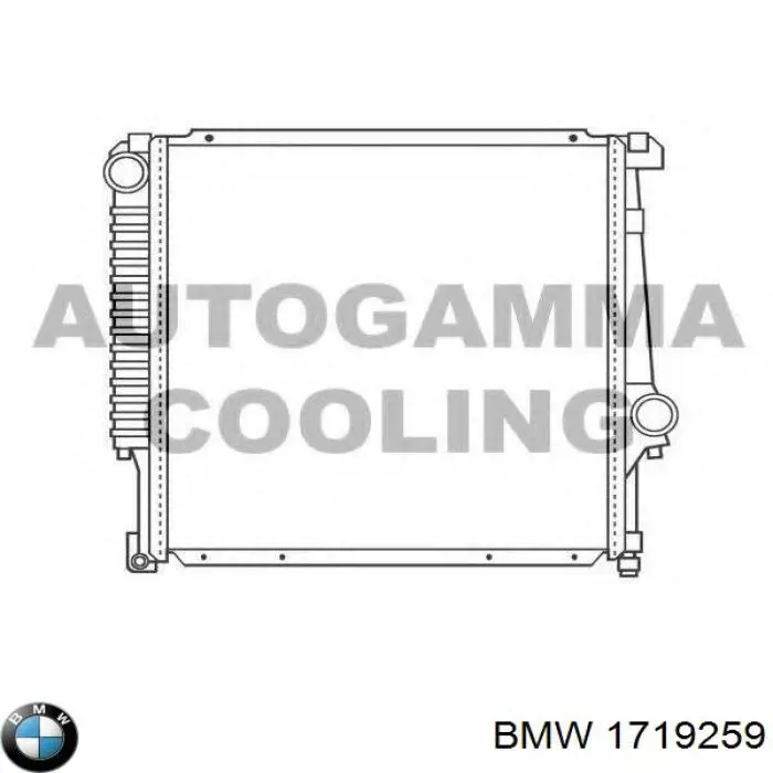 Радиатор 1719259 BMW