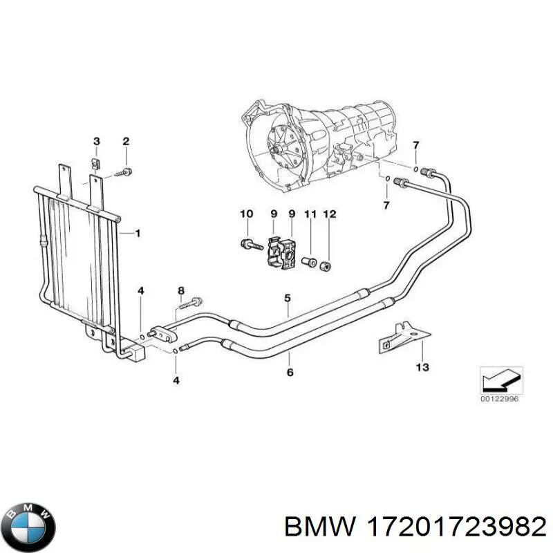 17201723982 BMW радиатор охлаждения, акпп/кпп