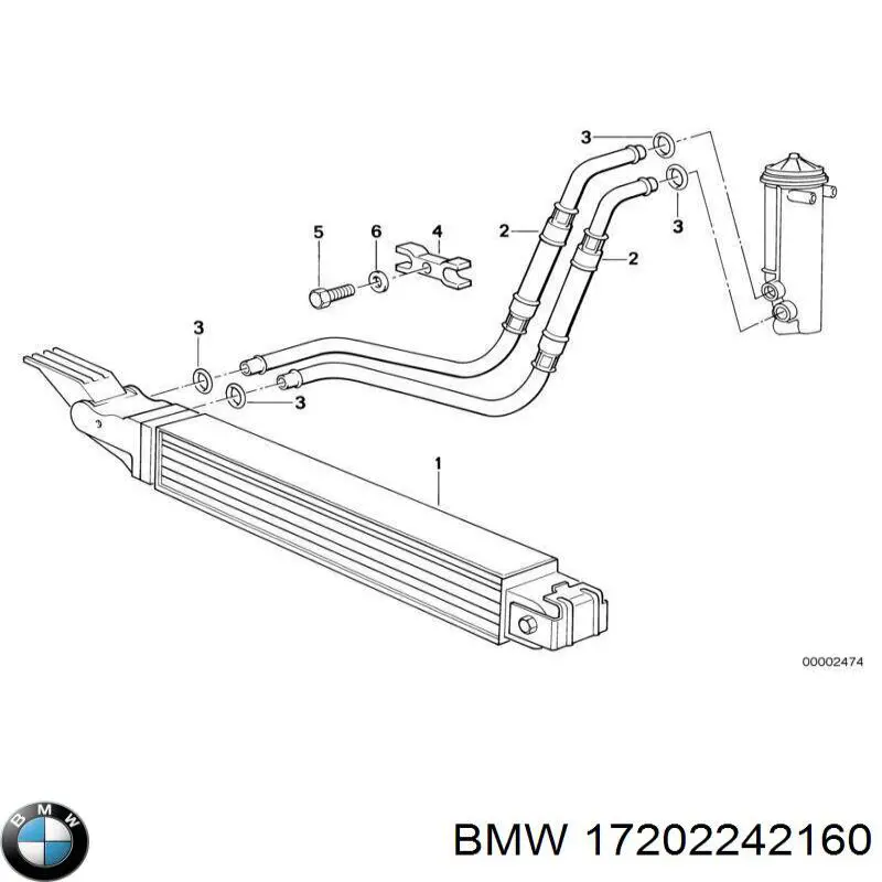 2242160 BMW радиатор масляный