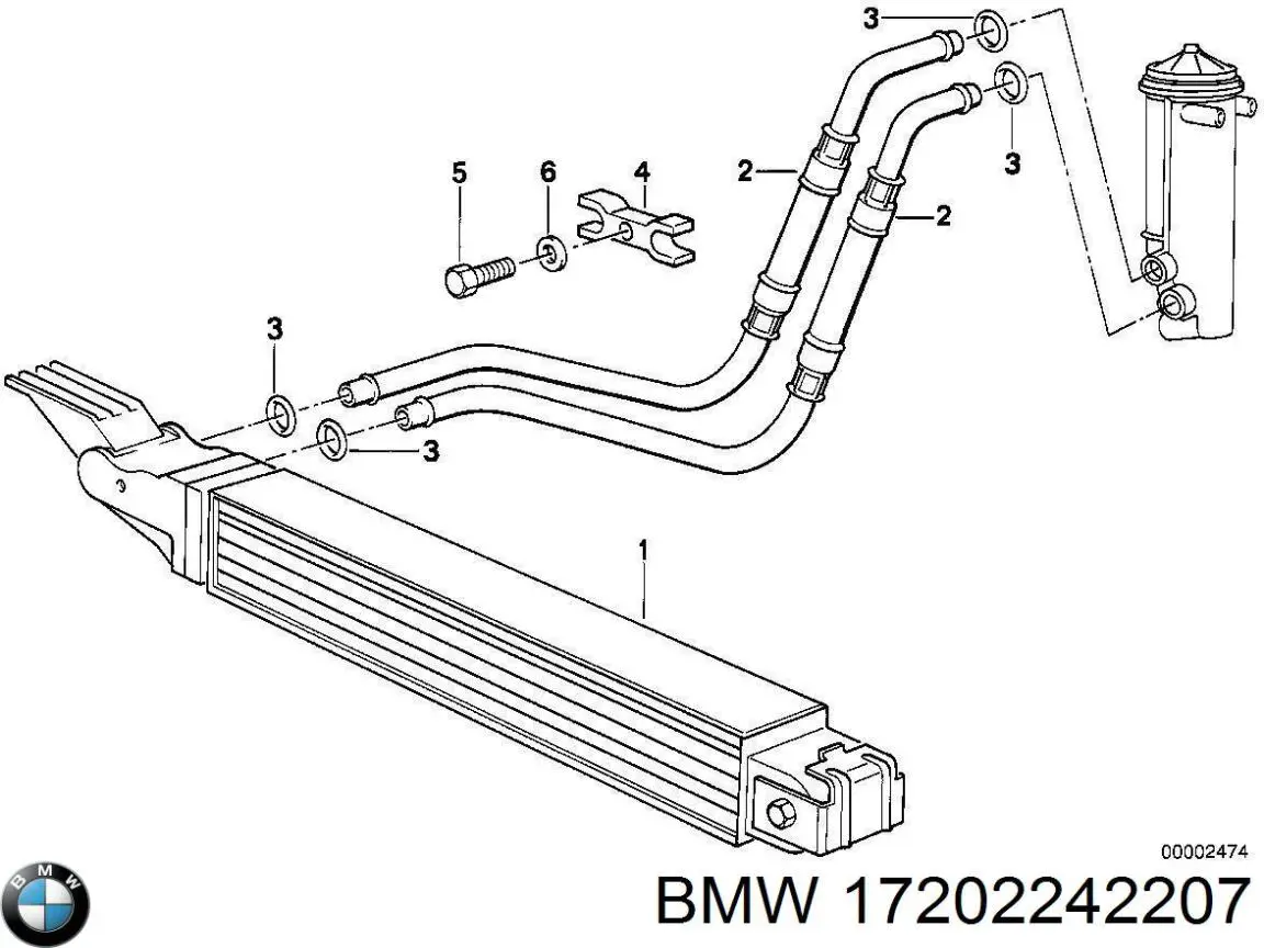 17202242207 BMW радиатор масляный