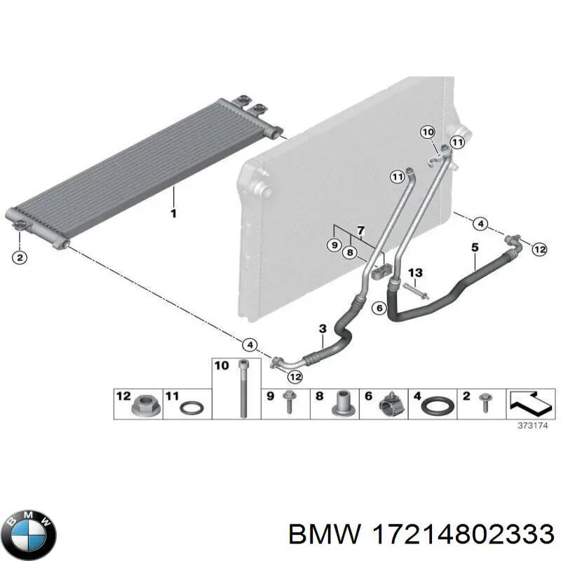 Купить 17214802333 BMW Масляный радиатор охлаждения АКПП