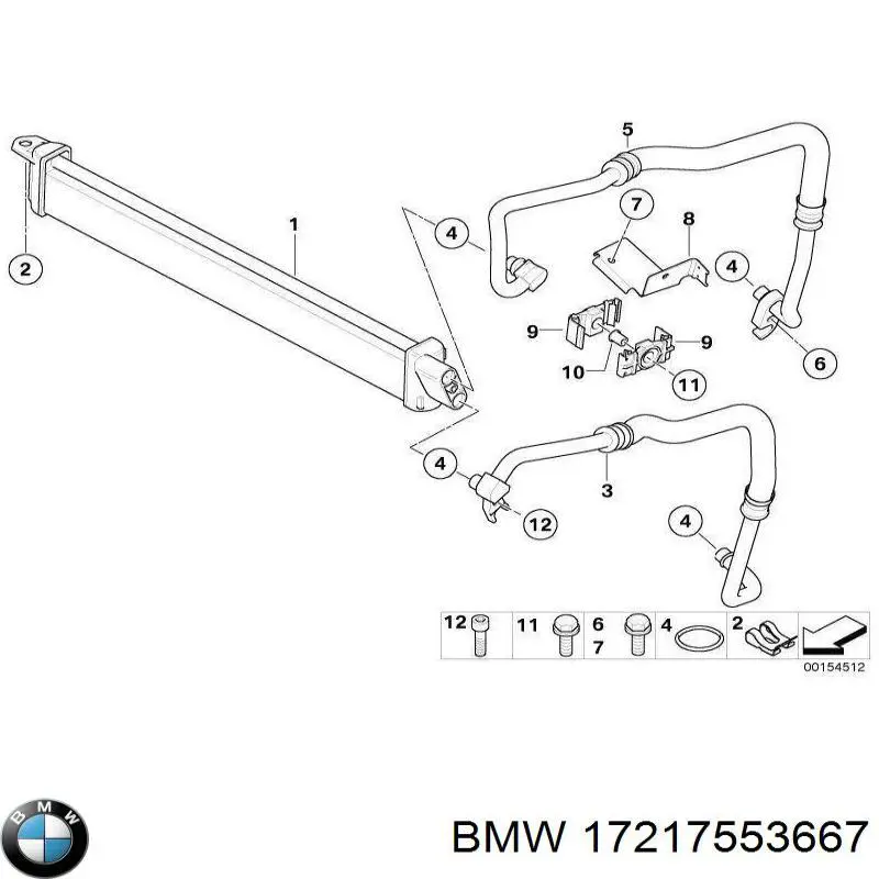 Масляный радиатор АКПП BMW 17217553667 цена, от 57.01 USD