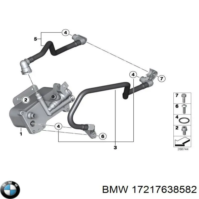 Радиатор масляный BMW 17217638582