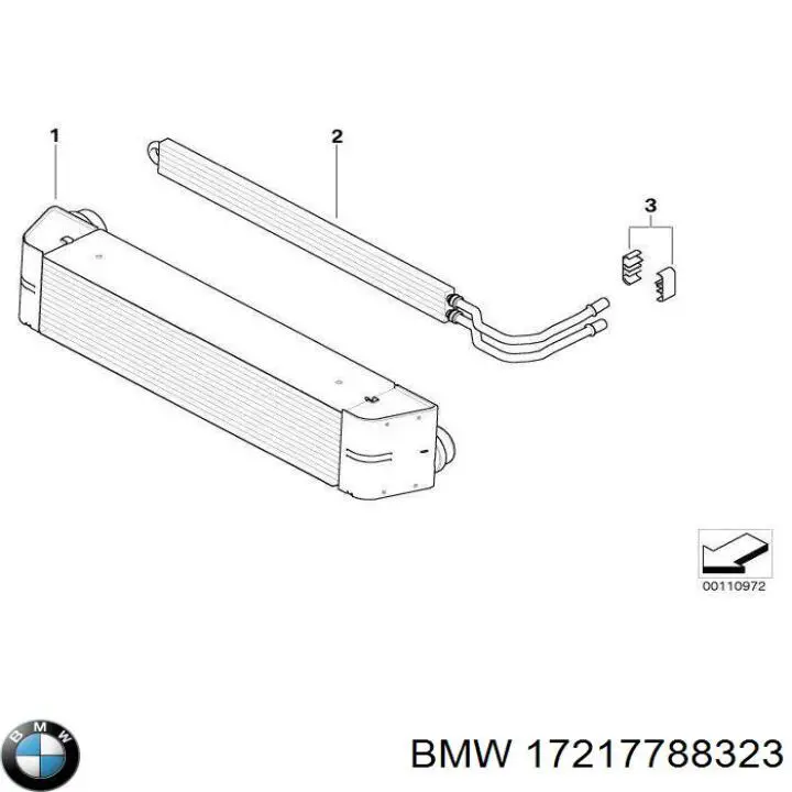 17217788323 BMW radiador de óleo