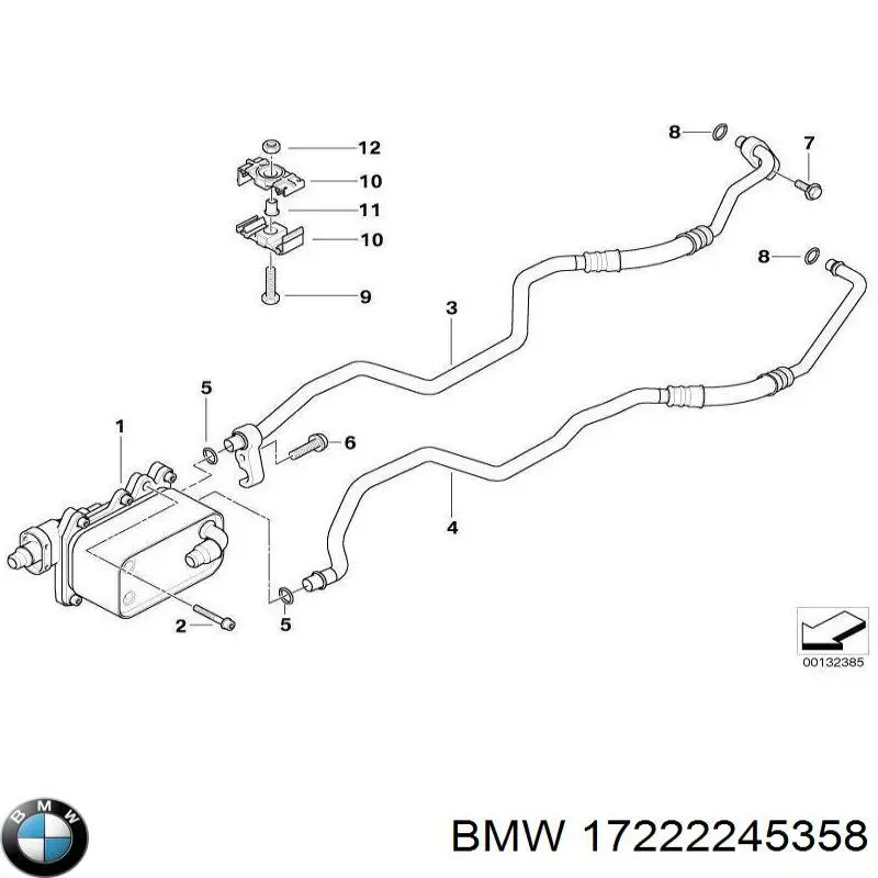 17211709461 BMW Прокладка радиатора масляного