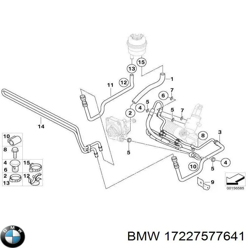 Купить 17227577641 BMW Трубка охлаждения автоматической коробки передач