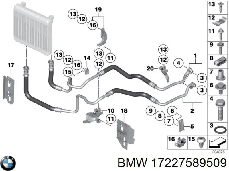  BMW 17227589509 цена, от 76.02 USD