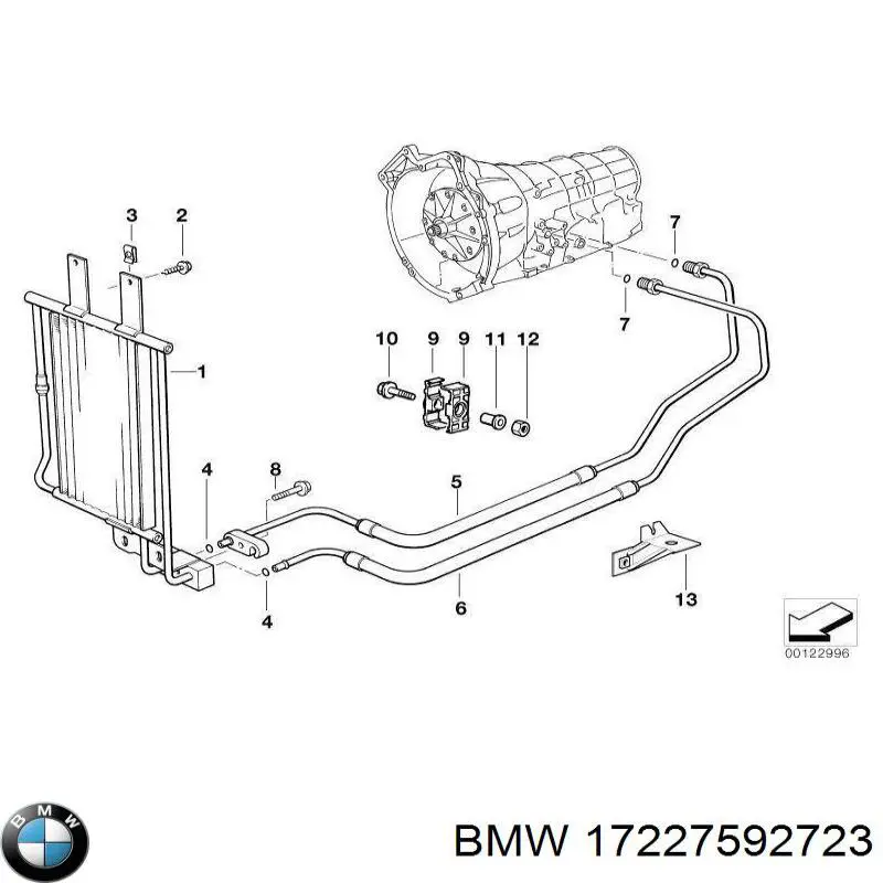Termostato do sistema de esfriamento de óleo da Caixa Automática de Mudança para BMW 7 (F01, F02, F03, F04)