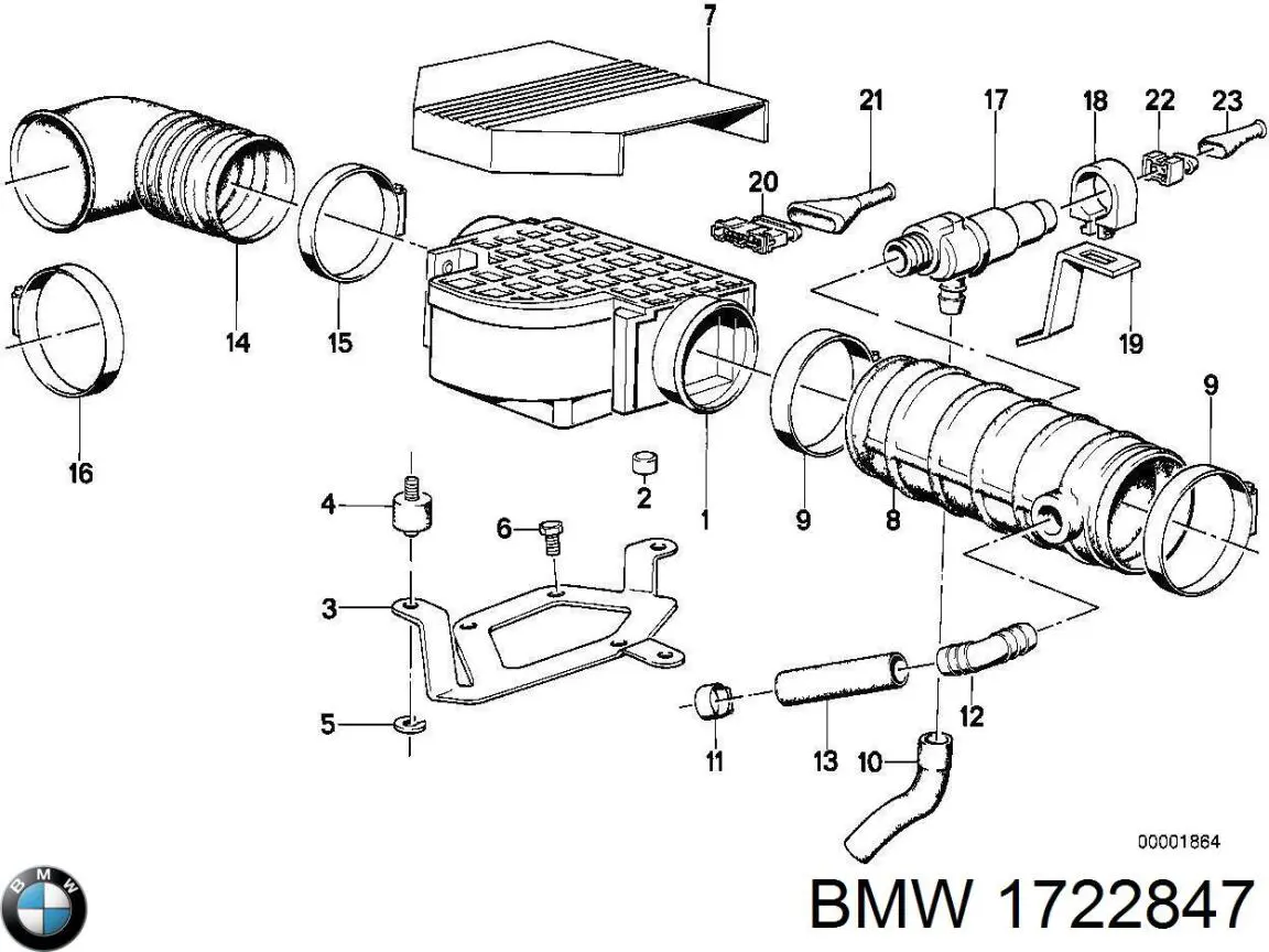 Патрубок дроссельной заслонки BMW 13541722847