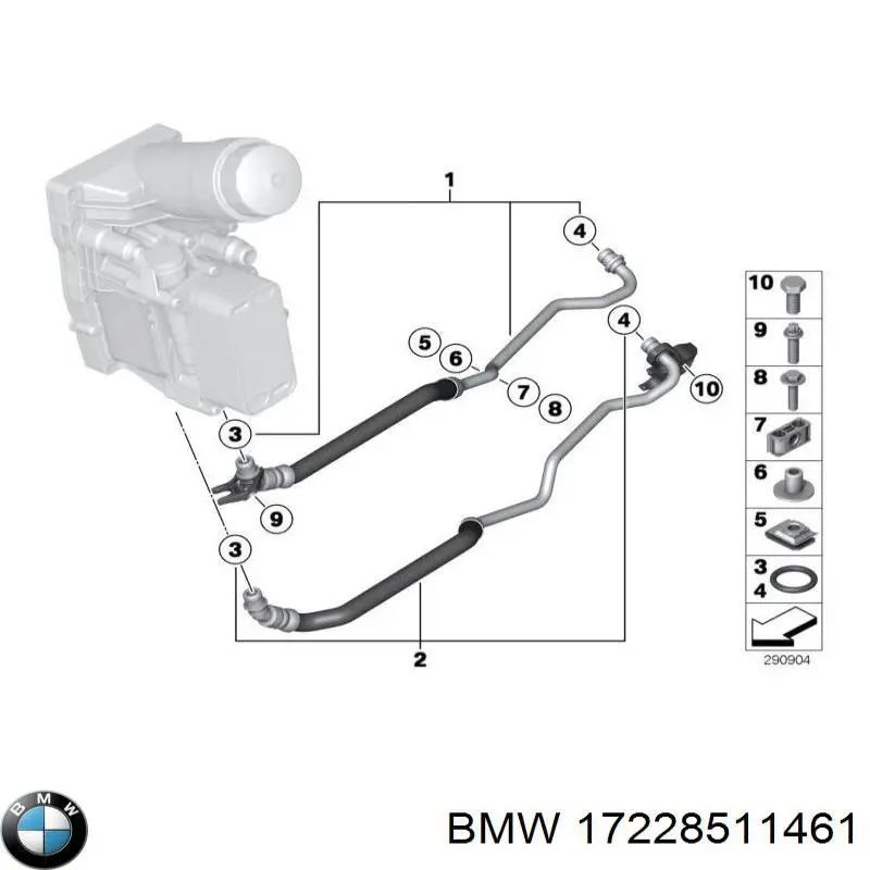 Кольцо уплотнительное трубки охлаждения АКПП BMW 17228511461 цена, от 9.27 USD