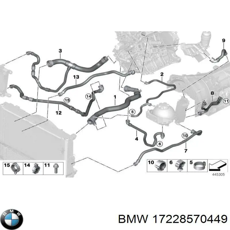 Трубка масляного радиатора АКПП, сдвоеная BMW 8570449 цена, от 32.90 USD
