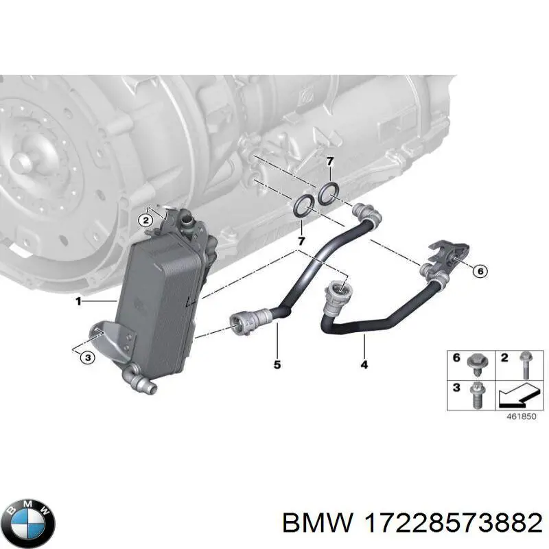 Купить 17228511460 BMW Прокладка радиатора масляного