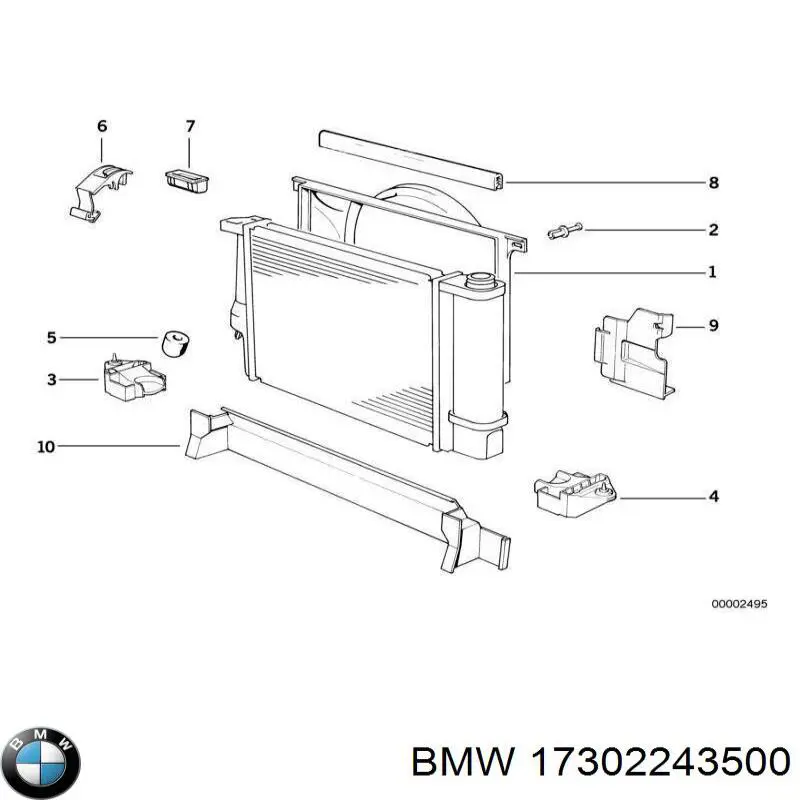 Жалюзи радиатора охлаждения BMW 17302243500 цена, от 1363.95 USD
