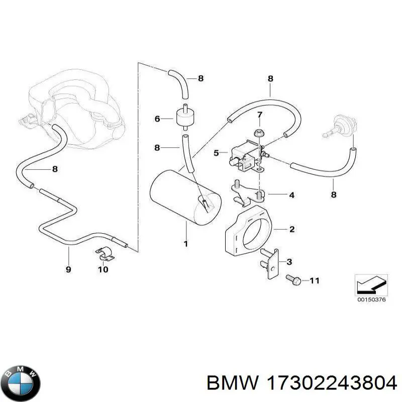 Клапан преобразователь давления наддува (соленоид) 11742243804 BMW