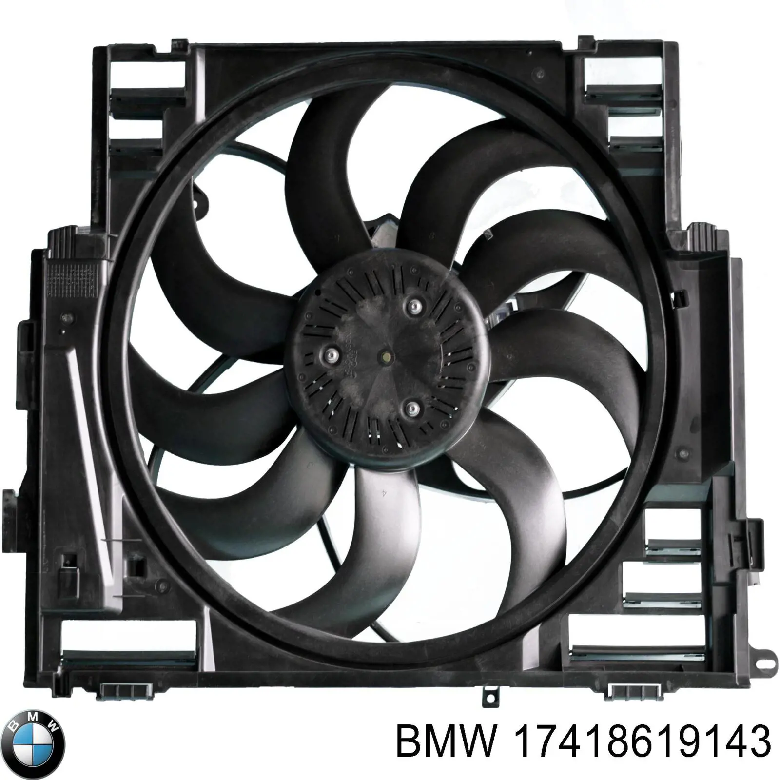 17417618787 BMW Диффузор радиатора охлаждения в сборе с мотором