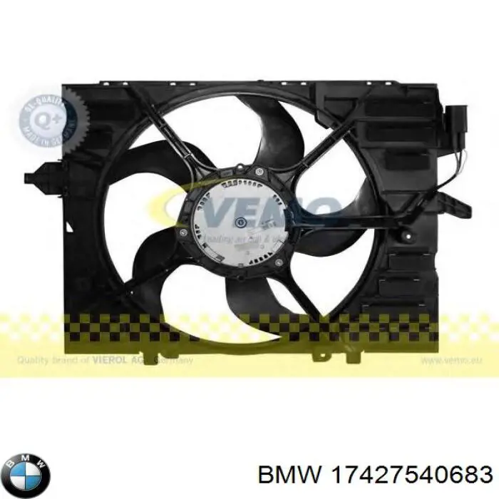 Купить 17427540683 BMW Диффузор вентилятора в сборе с мотором и крыльчаткой