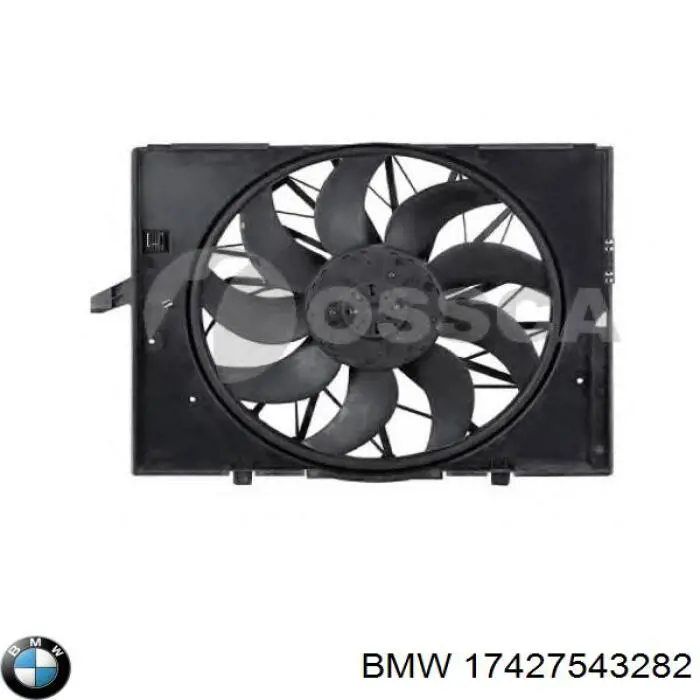 Купить 17427543282 BMW Диффузор вентилятора в сборе с мотором и крыльчаткой