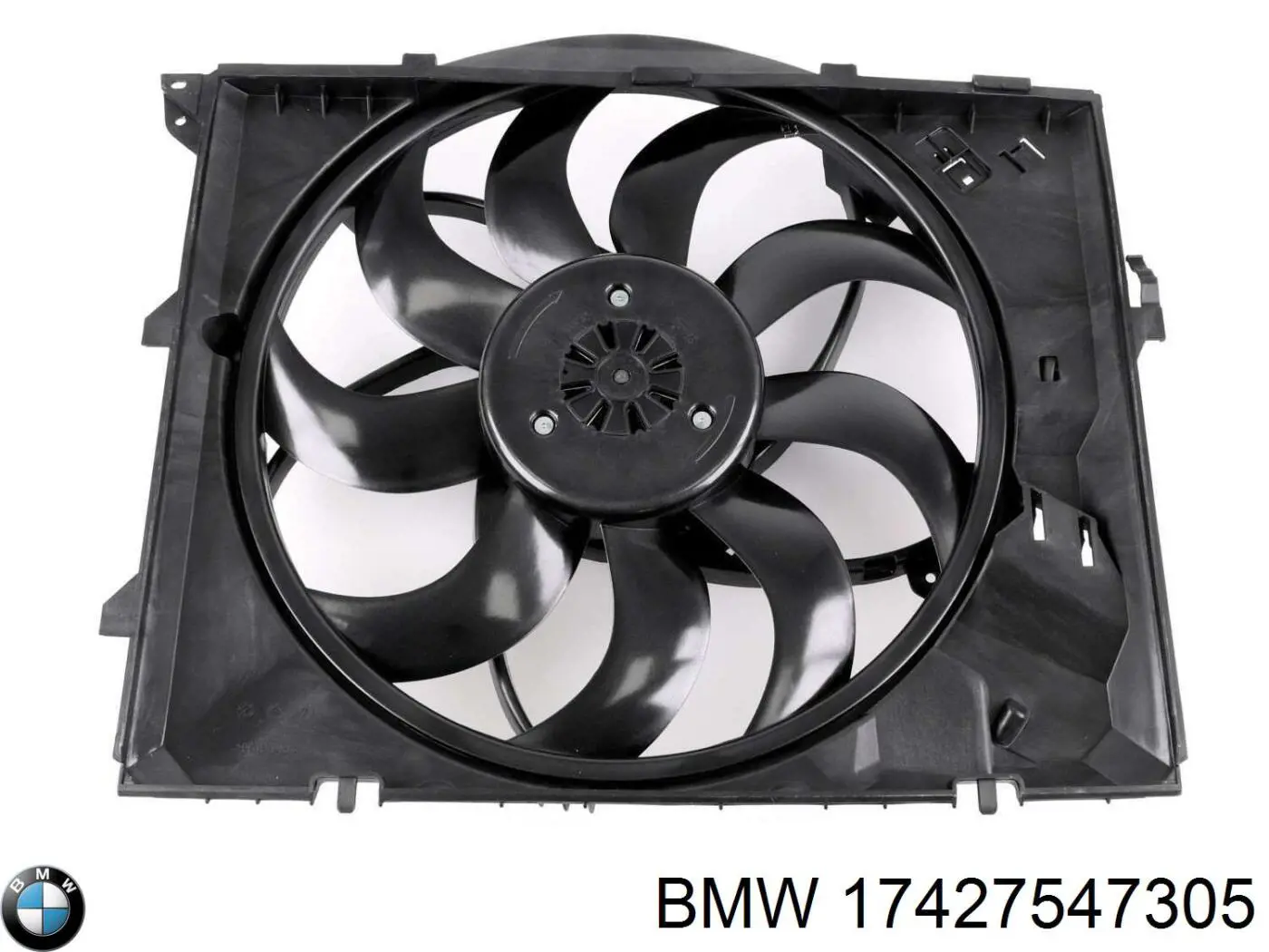 Купить 17427547305 BMW Диффузор вентилятора в сборе с мотором и крыльчаткой