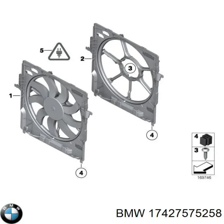 Диффузор радиатора 17117611348 BMW