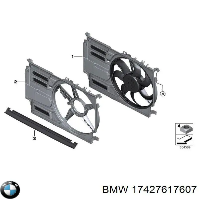 CFF531000P Mahle Original Диффузор радиатора охлаждения в сборе с мотором
