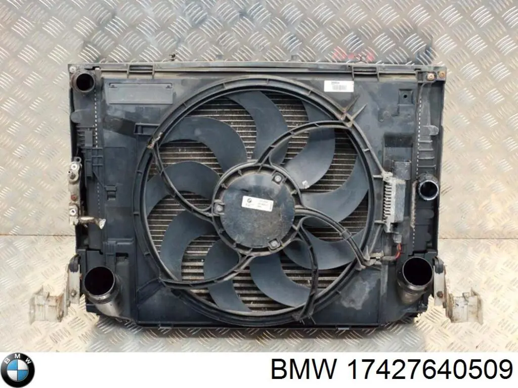 17427640509 BMW difusor do radiador de esfriamento, montado com motor e roda de aletas