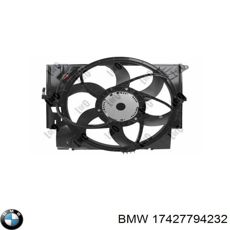 Купить 17427794232 BMW Диффузор вентилятора в сборе с мотором и крыльчаткой