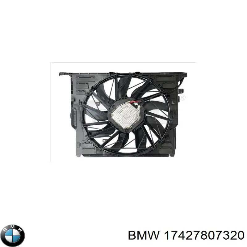 17427807320 BMW difusor do radiador de esfriamento, montado com motor e roda de aletas