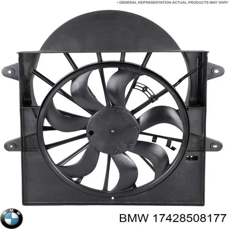 Диффузор радиатора охлаждения в сборе с крыльчаткой BMW 17427795757