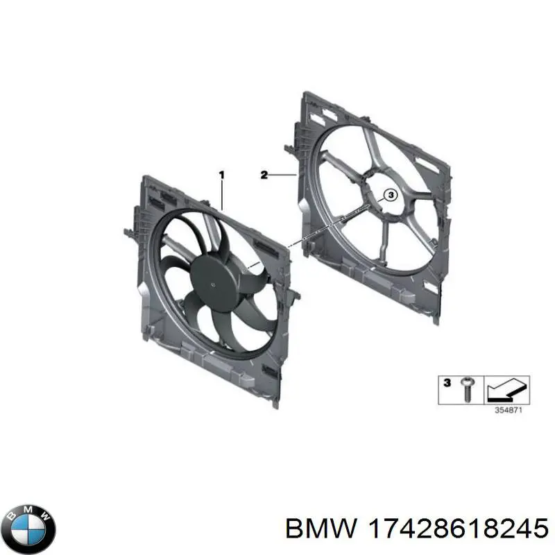 17428618245 BMW диффузор радиатора охлаждения