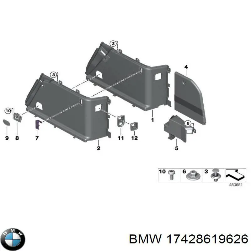Диффузор вентилятора в сборе с мотором и крыльчаткой CFF535000P Mahle Original