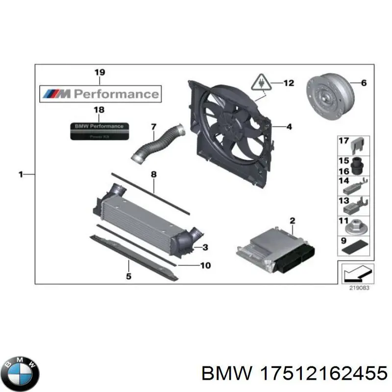 Интеркулер 17512162455 BMW