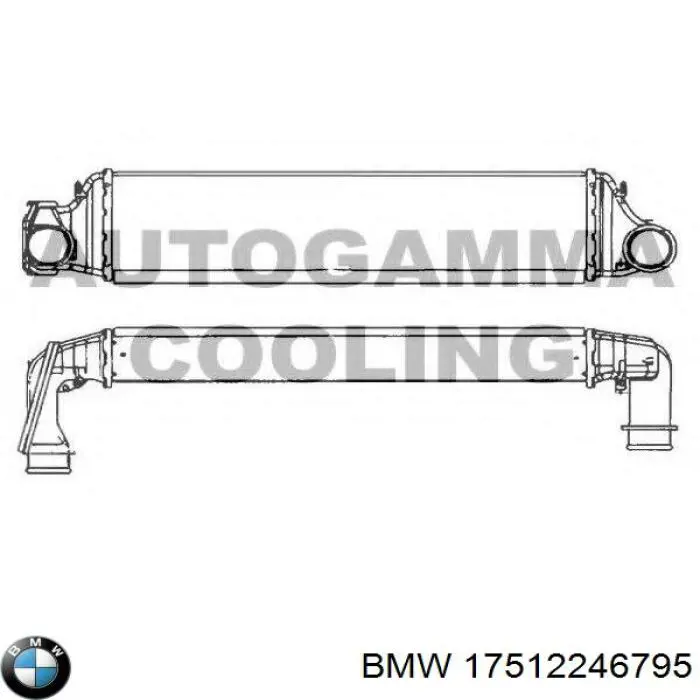 Радиатор интеркуллера BMW 17512246795