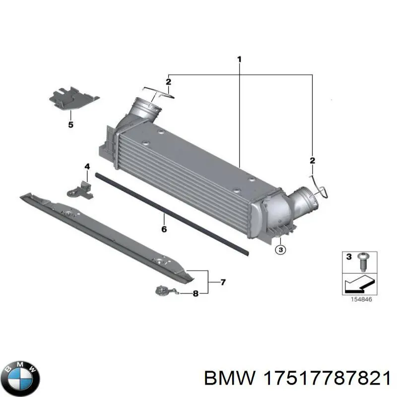 Скоба патрубка интеркуллера 17517787821 BMW