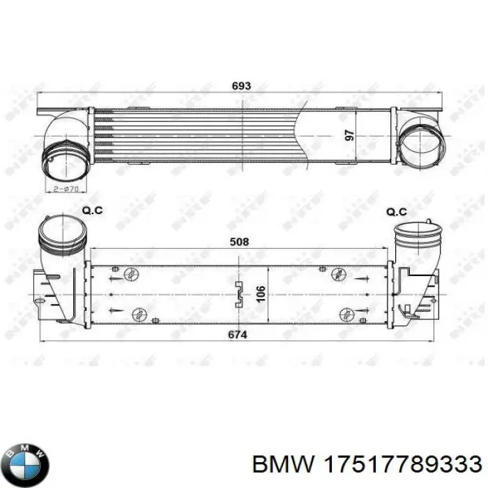17517789333 BMW интеркулер
