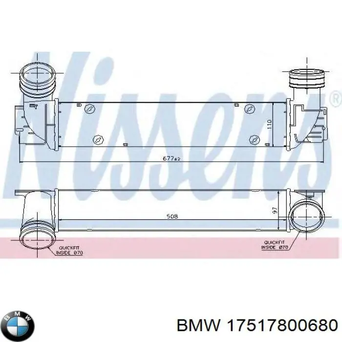 17517800680 BMW интеркулер