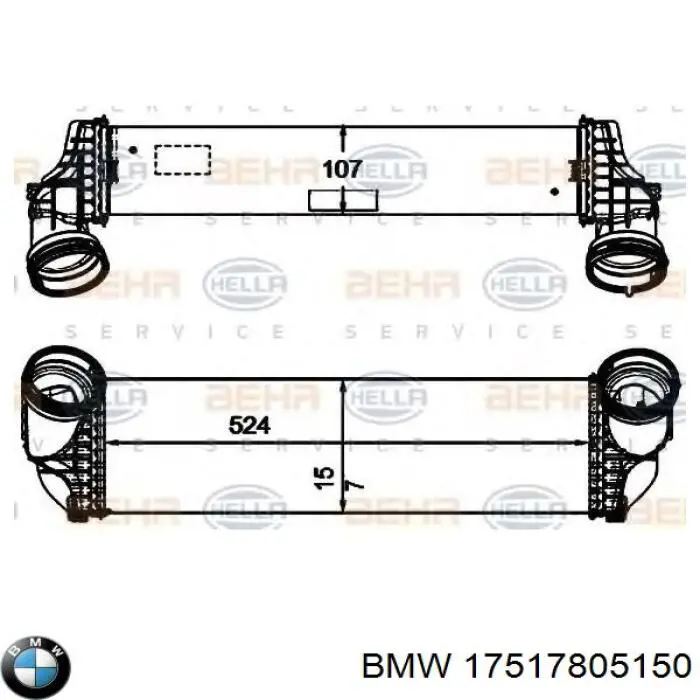 Купить 17517805150 BMW Интеркулер